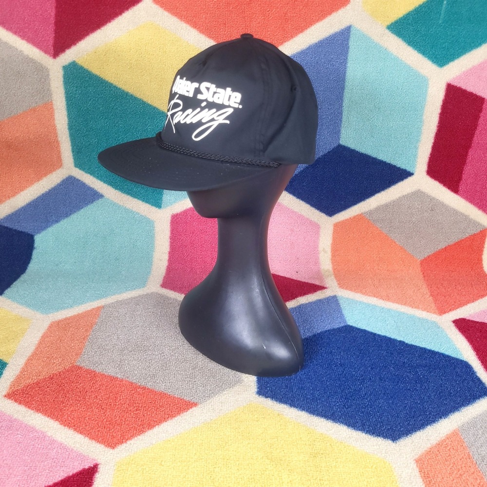 Vintage Black‎ Interstate Racing Snapback Trucker Hat